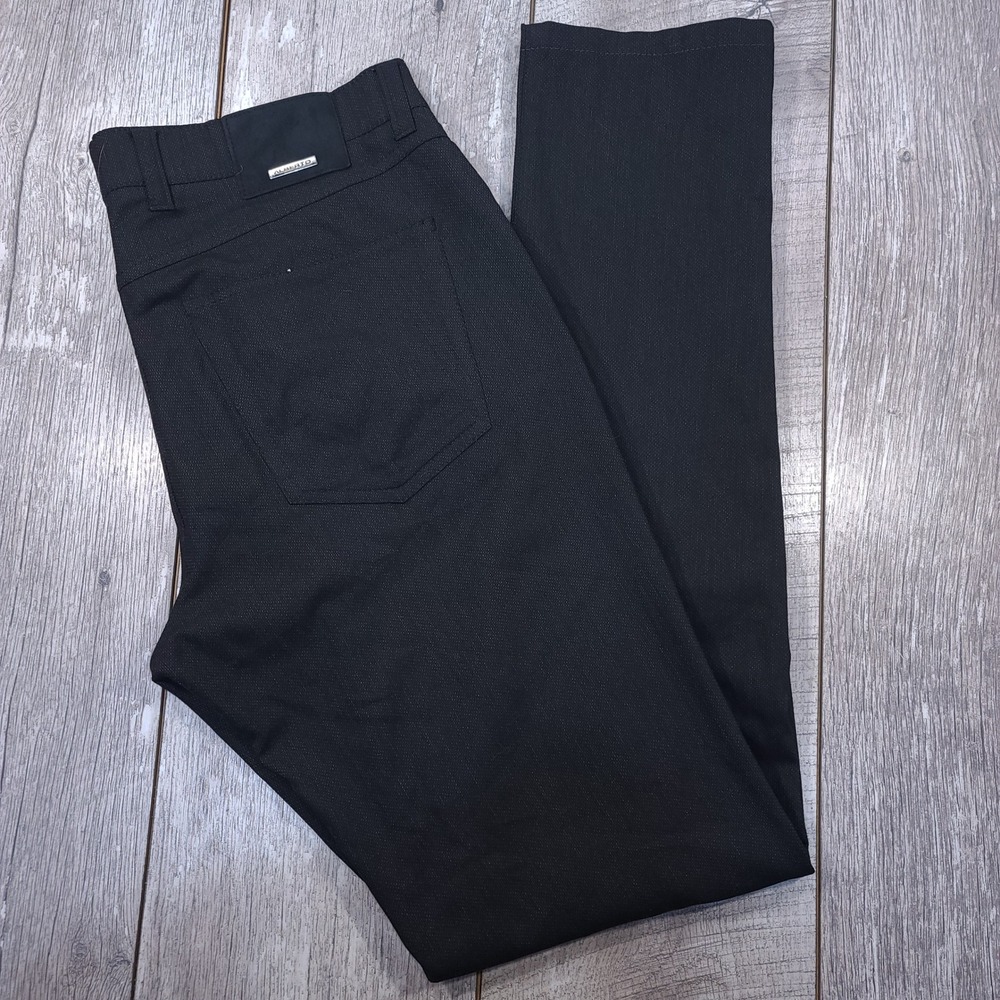 Alberto Pipe Pants Men 34x36 Black Two-Tone Ceramica Regular Slim Fit Trousers